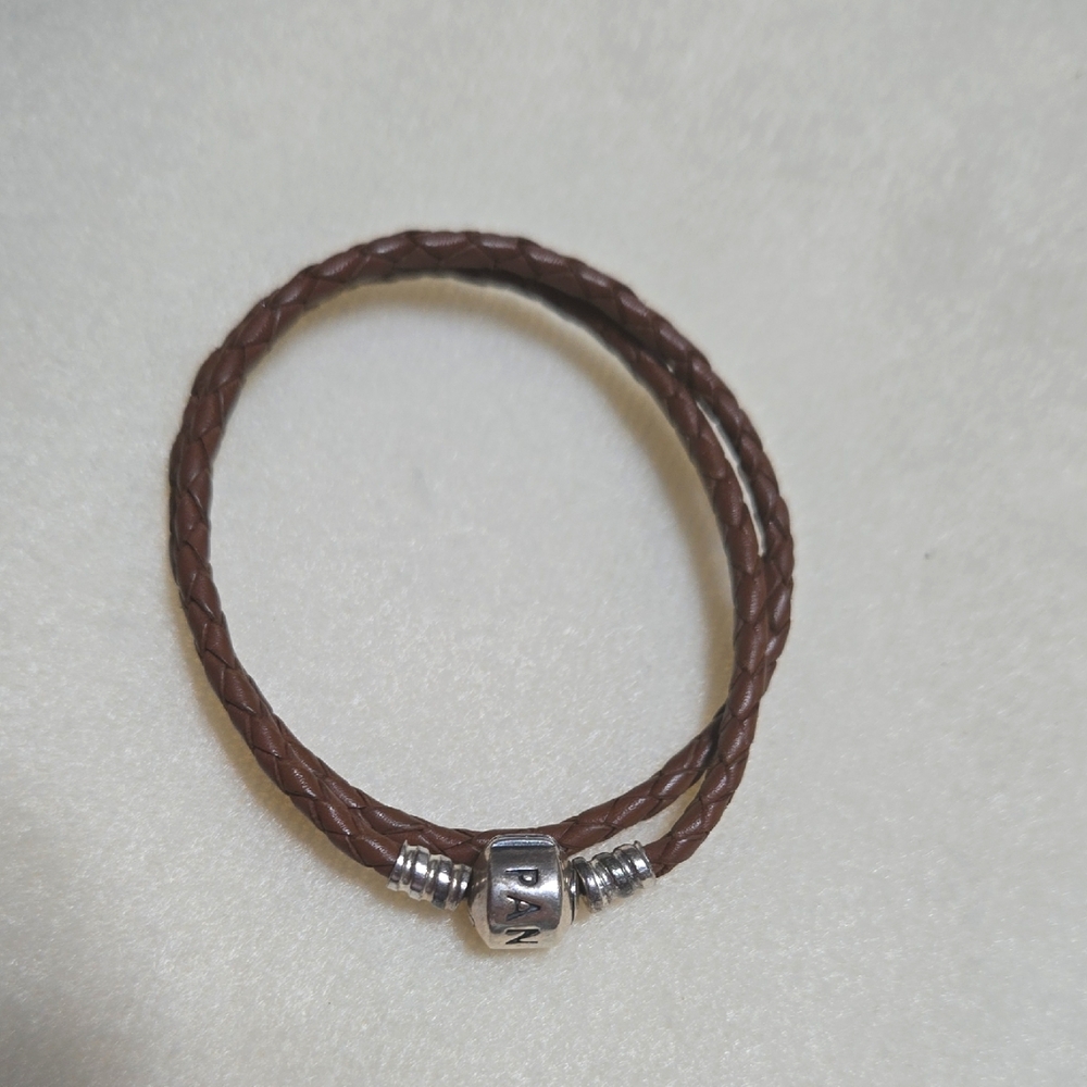 Pandora Authentic Single Leather Brown  Bracelet
